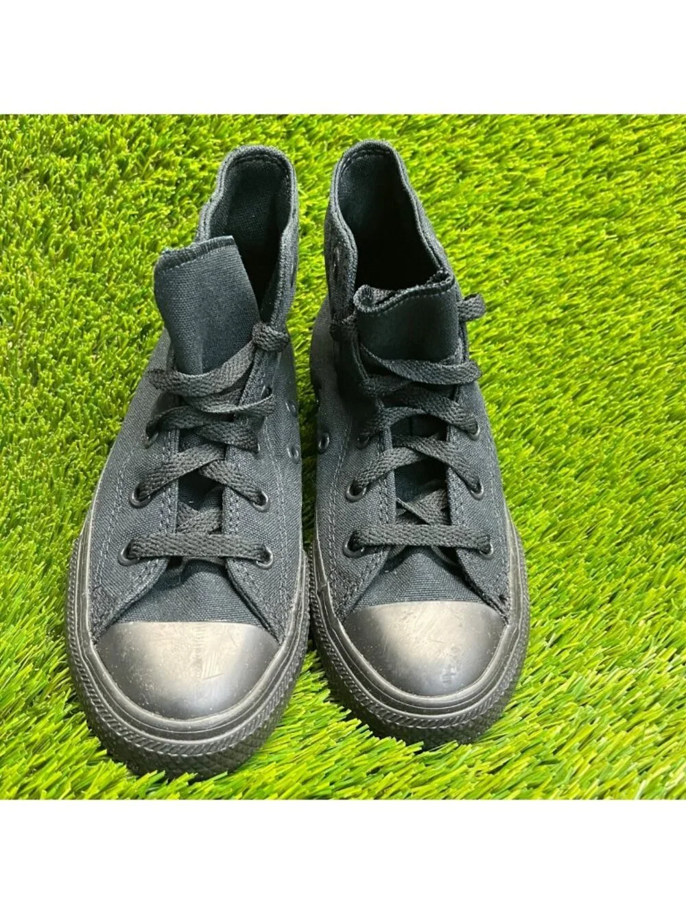 Converse Chuck Taylor All Star Hi Boys Size 1Y Black Athletic Shoes Sneakers